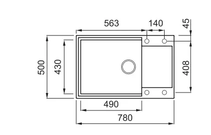 Mosogatótálca, Elleci Mosogatótálca Easy 310 G59 antracite