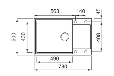 Mosogatótálca, Elleci Mosogatótálca Easy 310 G68 bianco