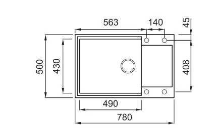 Mosogatótálca, Elleci Mosogatótálca Easy 310 G48 cemento