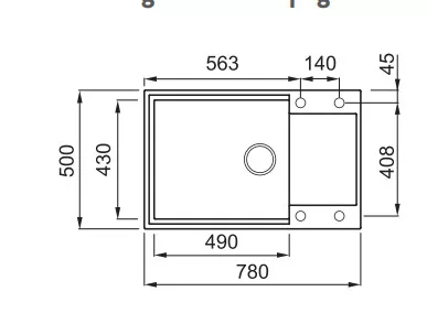 Mosogatótálca, Elleci Mosogatótálca Easy 310 G40 nero