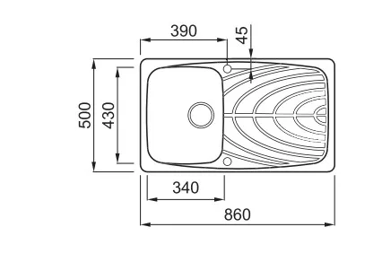 Mosogatótálca, Elleci Mosogatótálca Master 400 G62 bianco antico