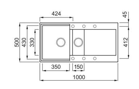 Mosogatótálca, Elleci Mosogatótálca Easy 475 G68 bianco