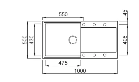 Mosogatótálca, Elleci Mosogatótálca Easy 480 M79 aluminium