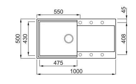 Mosogatótálca, Elleci Mosogatótálca Easy 480 G59 antracite