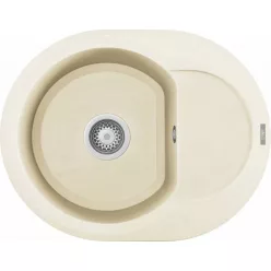   Mosogatótálca, Elleci Mosogatótálca Easy ROUND 600 G62 bianco antico