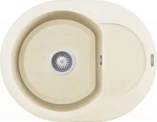 Mosogatótálca, Elleci Mosogatótálca Easy ROUND 600 G62 bianco antico