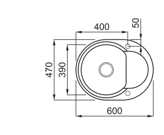 Mosogatótálca, Elleci Mosogatótálca Easy ROUND 600 G68 bianco
