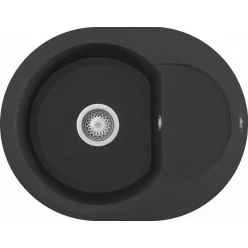   Mosogatótálca, Elleci Mosogatótálca Easy ROUND 600 G40 nero