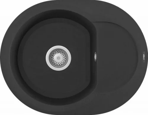 Mosogatótálca, Elleci Mosogatótálca Easy ROUND 600 G40 nero