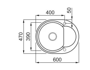 Mosogatótálca, Elleci Mosogatótálca Easy ROUND 600 G43 tortora