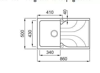 Mosogatótálca, Elleci Mosogatótálca Ego 400 M70