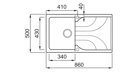 Mosogatótálca, Elleci Mosogatótálca Ego 400 G43 tortora