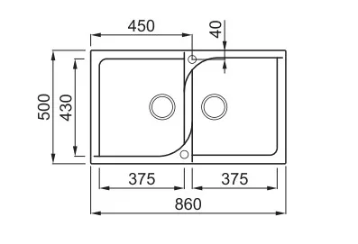 Mosogatótálca, Elleci Mosogatótálca Ego 450 G59 antracite