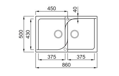 Mosogatótálca, Elleci Mosogatótálca Ego 450 G62 bianco antico