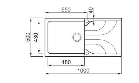Mosogatótálca, Elleci Mosogatótálca Ego 480 G51 avena