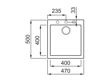 Mosogatótálca, Elleci Mosogatótálca Quadra 102 M79 aluminium