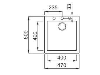 Mosogatótálca, Elleci Mosogatótálca Quadra 102 G62 bianco antico