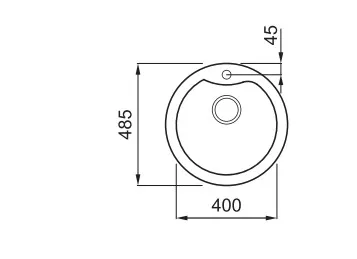 Mosogatótálca, Elleci Mosogatótálca Ego ROUND G51 avena