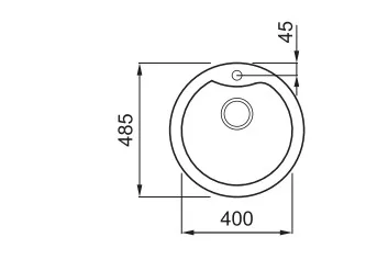 Mosogatótálca, Elleci Mosogatótálca Ego ROUND G68 bianco
