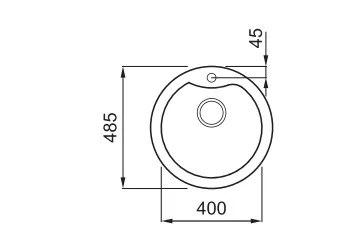 Mosogatótálca, Elleci Mosogatótálca Ego ROUND G43 tortora