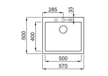Mosogatótálca, Elleci Mosogatótálca Quadra 105 G51 avena