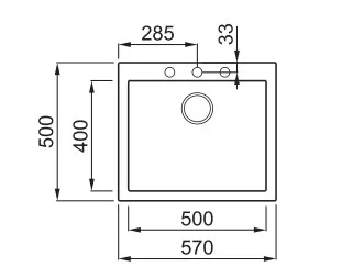 Mosogatótálca, Elleci Mosogatótálca Quadra 105 G62 bianco antico
