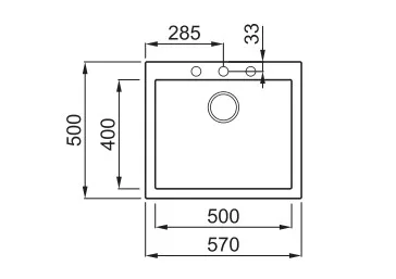 Mosogatótálca, Elleci Mosogatótálca Quadra 105 G68 bianco
