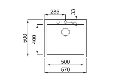 Mosogatótálca, Elleci Mosogatótálca Quadra 105 G43 tortora