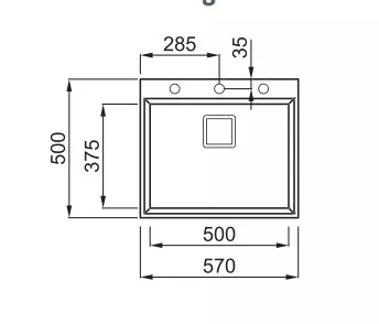 Mosogatótálca, Elleci Mosogatótálca Karisma 105 M79 aluminium