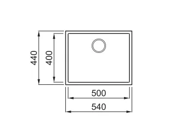 Mosogatótálca, Elleci Mosogatótálca Quadra 105 G43 tortora munkalap alá szerelhető