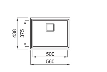 Mosogatótálca, Elleci Mosogatótálca Karisma 105 G40 nero munkalap alá szerelhető