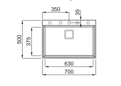Mosogatótálca, Elleci Mosogatótálca Karisma 120 M79 aluminium