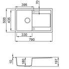 Mosogatótálca, Elleci Mosogatótálca Life 300 G59 Antracit