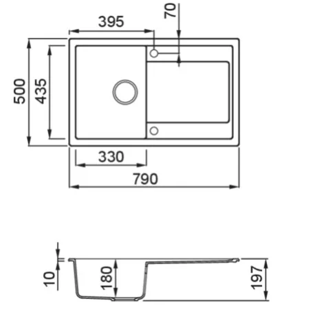 Mosogatótálca, Elleci Mosogatótálca Life 300 G59 Antracit