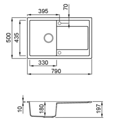 Mosogatótálca, Elleci Mosogatótálca Life 300 G51 Avena