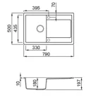 Mosogatótálca, Elleci Mosogatótálca Life 300 G68 Bianco