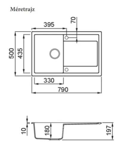 Mosogatótálca, Elleci Mosogatótálca Life 300 G78 Espresso