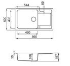 Mosogatótálca, Elleci Mosogatótálca Life 410 G51 Avena
