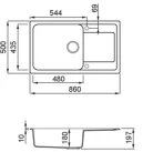 Mosogatótálca, Elleci Mosogatótálca Life 410 G68 Bianco
