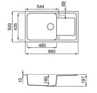 Mosogatótálca, Elleci Mosogatótálca Life 410 G40 Nero