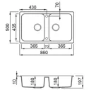 Mosogatótálca, Elleci Mosogatótálca Life 450 G51 Avena