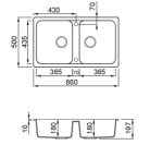 Mosogatótálca, Elleci Mosogatótálca Life 450 G62 Bianco Antico