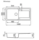 Mosogatótálca, Elleci Mosogatótálca Life 480 G62 Bianco Antico