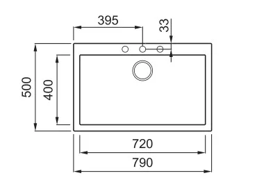 Mosogatótálca, Elleci Mosogatótálca Quadra 130 G51 avena