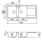 Mosogatótálca, Elleci Mosogatótálca Life 500 G51 Avena