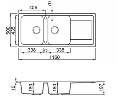 Mosogatótálca, Elleci Mosogatótálca Life 500 G78 Espresso