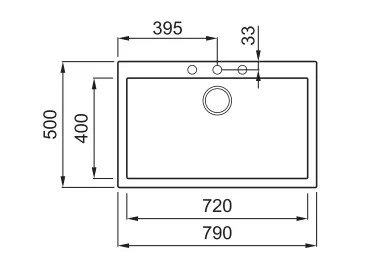 Mosogatótálca, Elleci Mosogatótálca Quadra 130 G43 tortora
