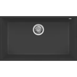   Mosogatótálca, Elleci Mosogatótálca Quadra 130 G40 nero munkalap alá szerelhető