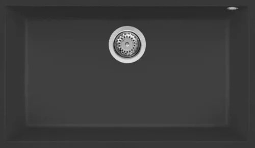 Mosogatótálca, Elleci Mosogatótálca Quadra 130 G40 nero munkalap alá szerelhető