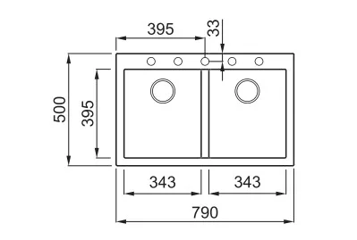 Mosogatótálca, Elleci Mosogatótálca Quadra 350 G51 avena